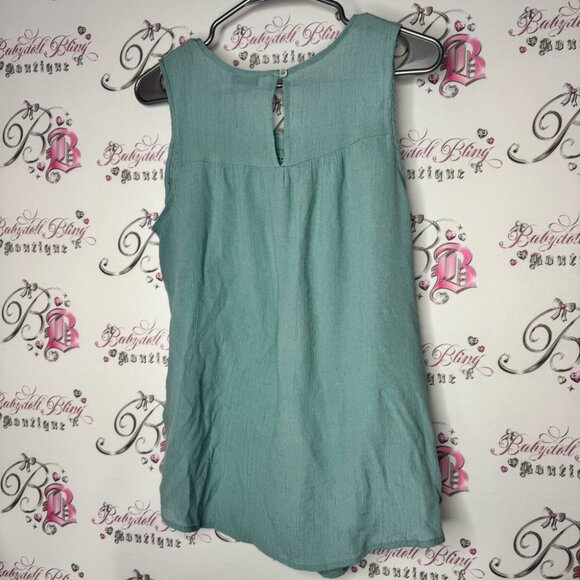 Mandee tank top crochet blue boho sea ocean beach flowy comfy bohemian beachy - Picture 4 of 8